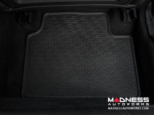 Alfa Romeo Giulia Floor Mat Set - All Weather Rubber Front/ Rear 4 Piece Set - Deluxe - Q4/ AWD Model